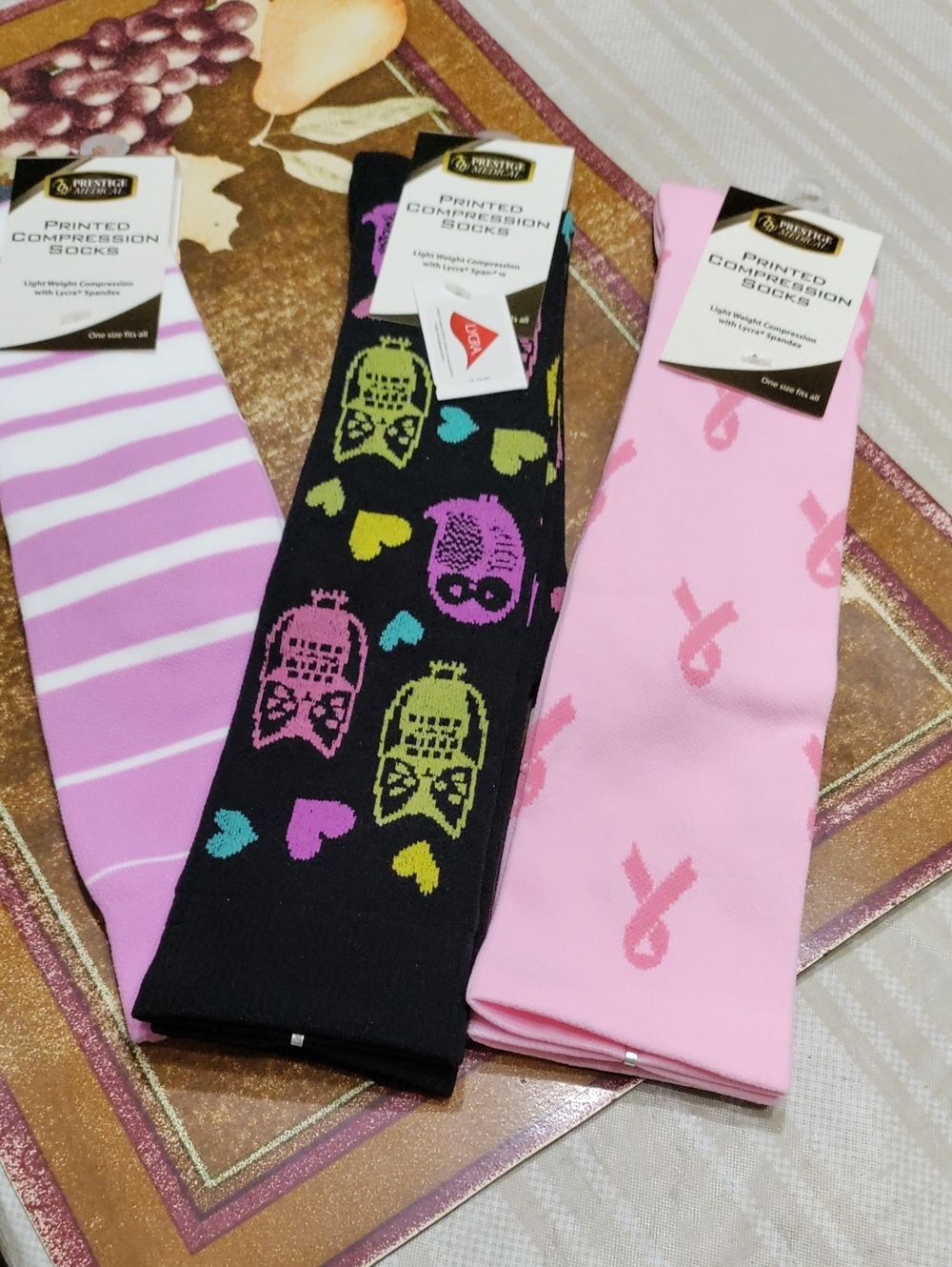 3pack Of Prestige Printed Compression Socks —
